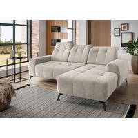 ECKSOFA Sano, Beige S: 258x180 cm - Beige/Schwarz, MODERN, Textil (258/180cm) - Livetastic