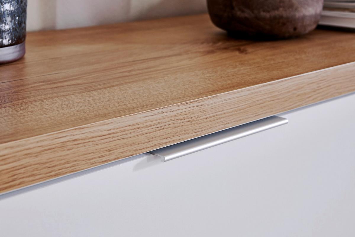 Sideboard 120cm Libre Sb 120 Weiß/Eichefarben - Eichefarben/Weiß, KONVENTIONELL, Holzwerkstoff (120/77/39cm) - Livetastic