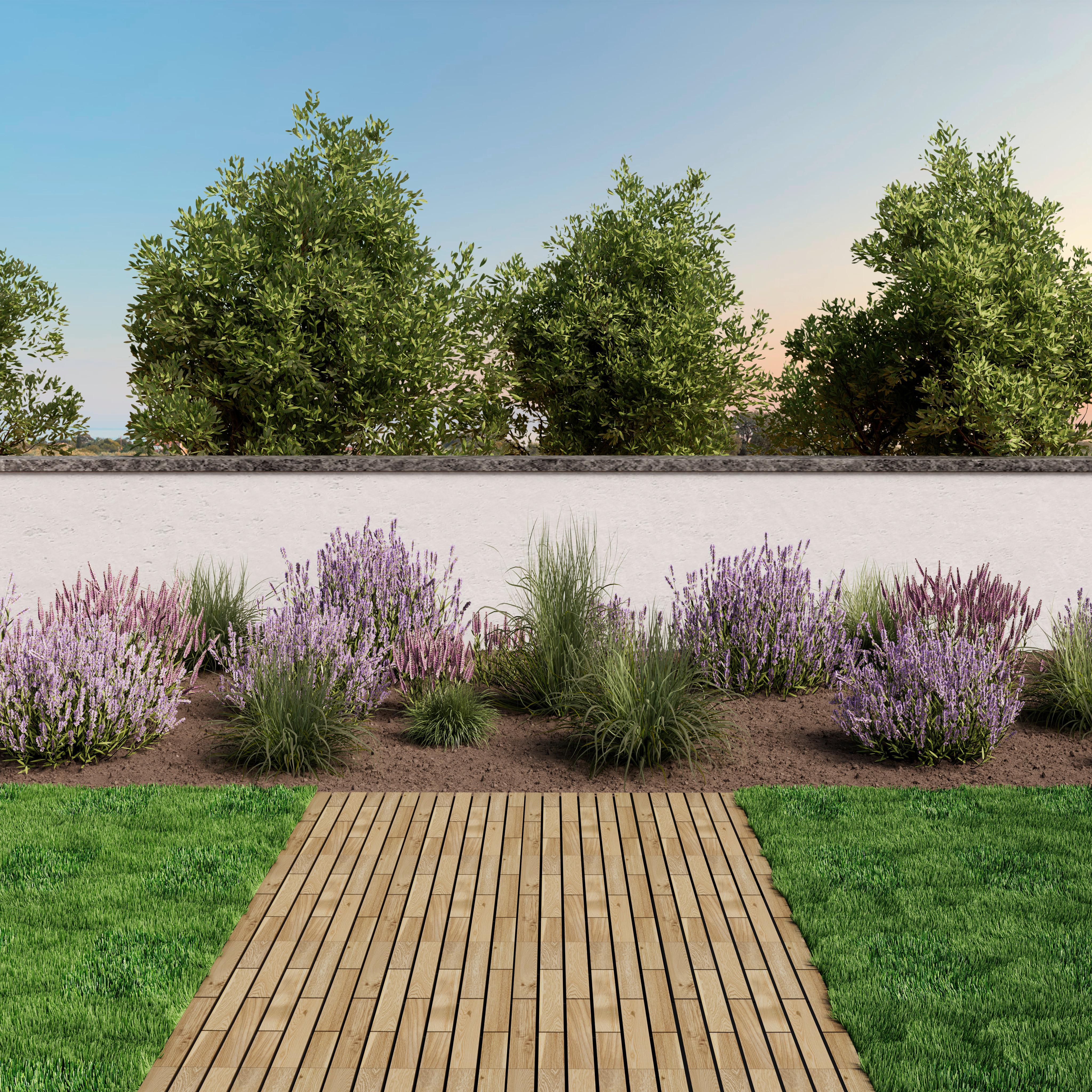 Terrassenfliese Gras 30x30 Cm - Schwarz/Grün, MODERN, Kunststoff (30/30/2,4cm) - Beldano