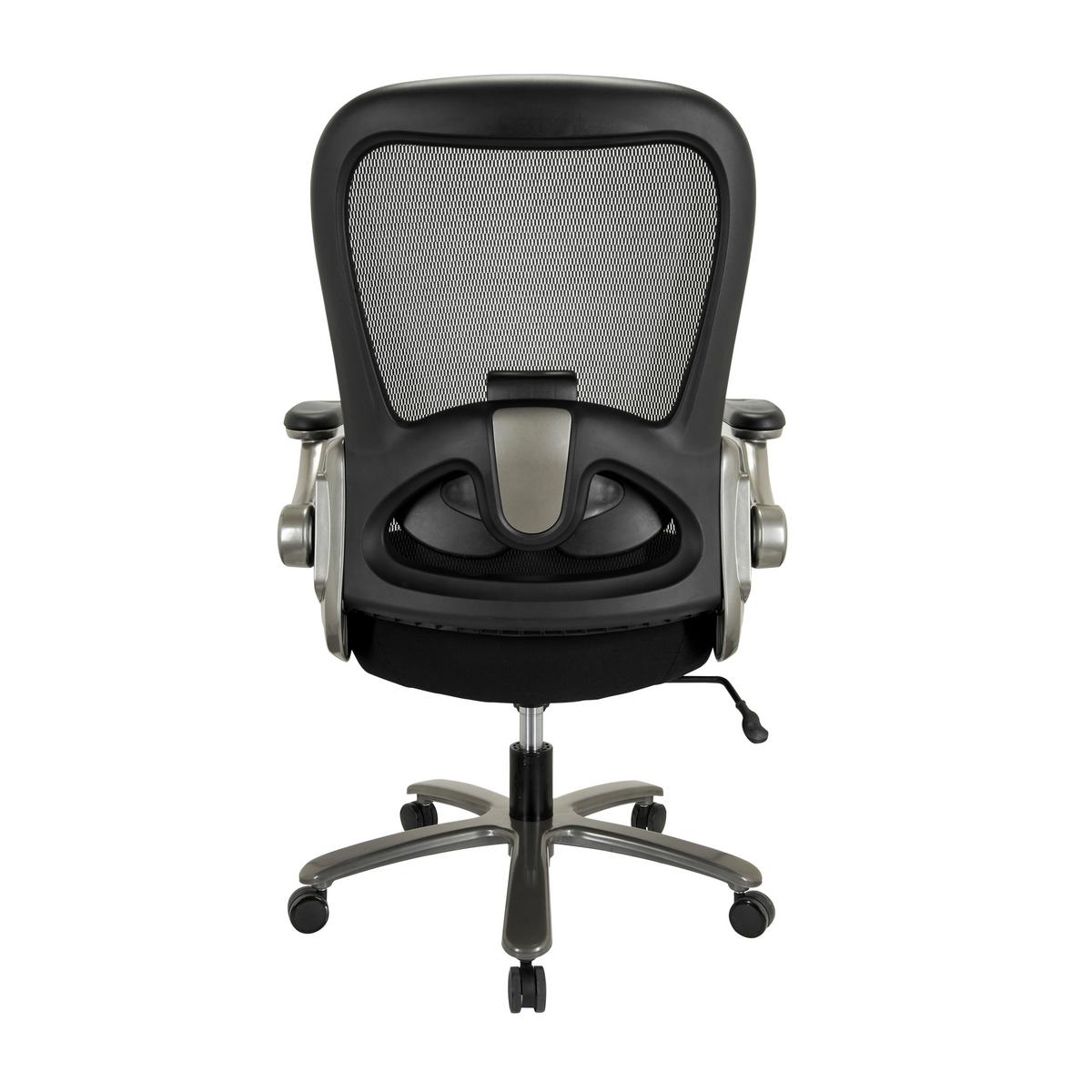 Drehstuhl Instructor Schwarz Bis 220 Kg - Silberfarben/Schwarz, Basics, Kunststoff/Textil (75/122/68cm) - MID.YOU