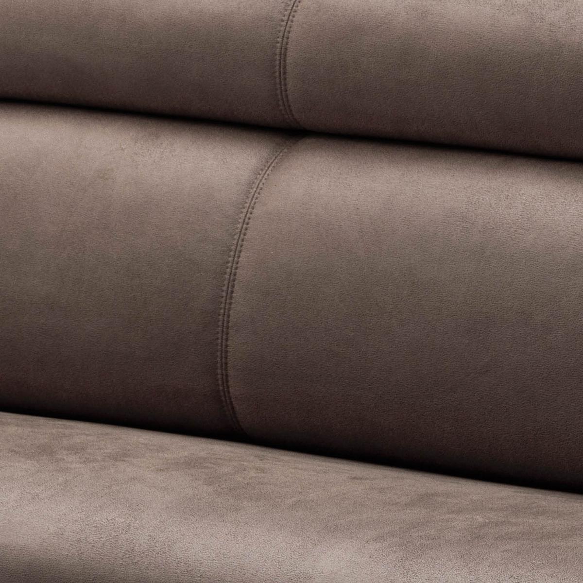 Sitzbank Mit Lehne Braun Rabea B: 180 Cm - Edelstahlfarben/Braun, Design, Textil/Metall (180/98/70cm) - Livetastic