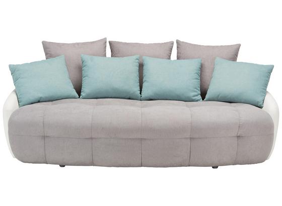 Mega Pohovka Macaron - bílá/světle šedá, Moderní, textil (233/80/142cm) - Modern Living Mega Pohovka Macaron - bílá/světle šedá, Moderní, textil (233/80/142cm) - Modern Living