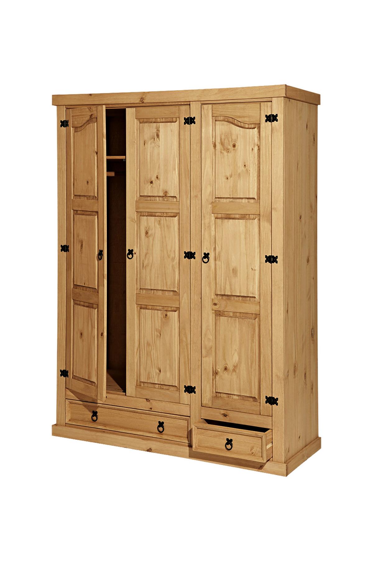 Drehtürenschrank Honig B: 151 Cm - Honig, Natur, Holz (151/205/56cm) - Livetastic