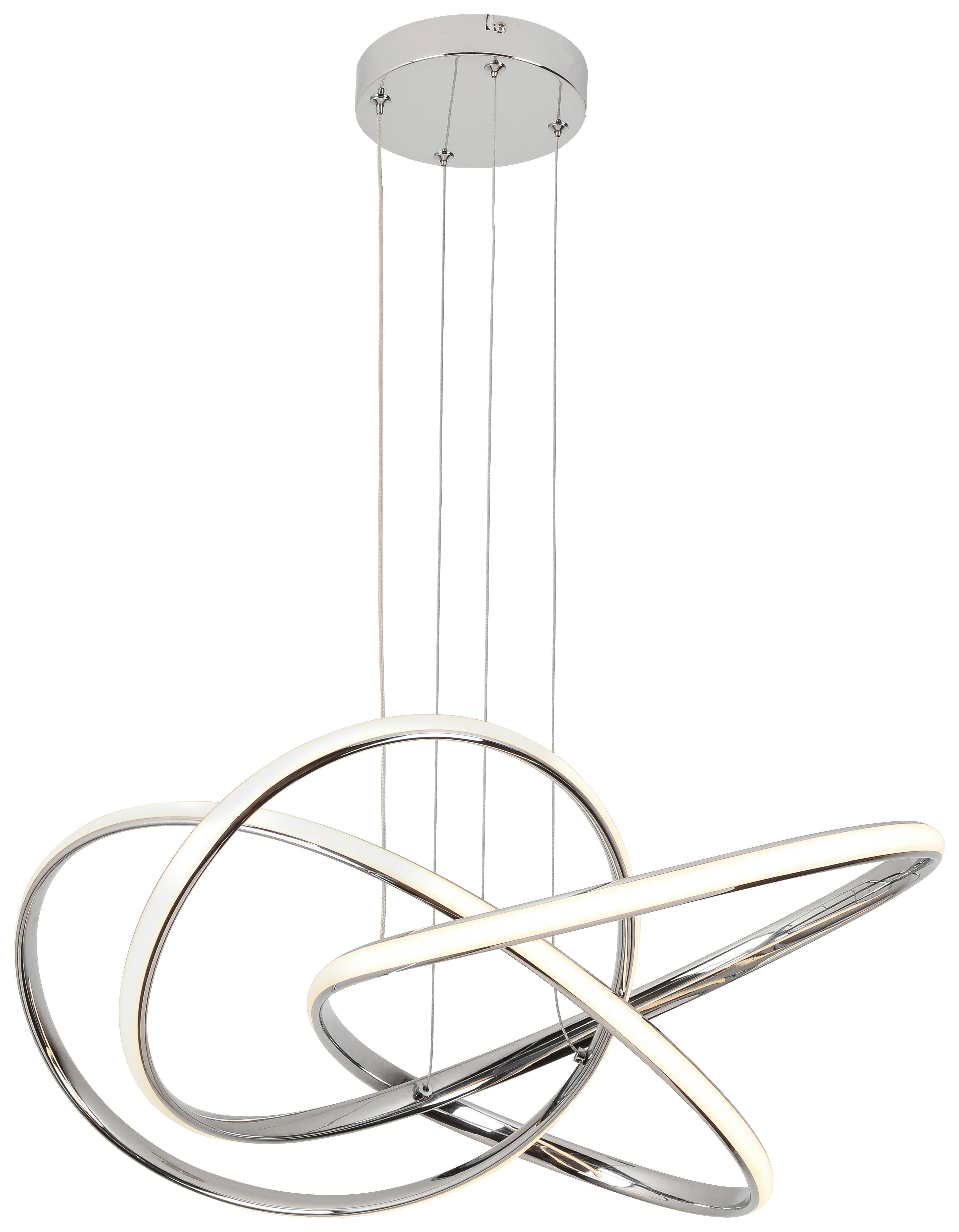 LED závesné svietidlo Lenore, max. 36 Watt - chrómová, Modern, kov/plast (60/120cm) - Premium Living