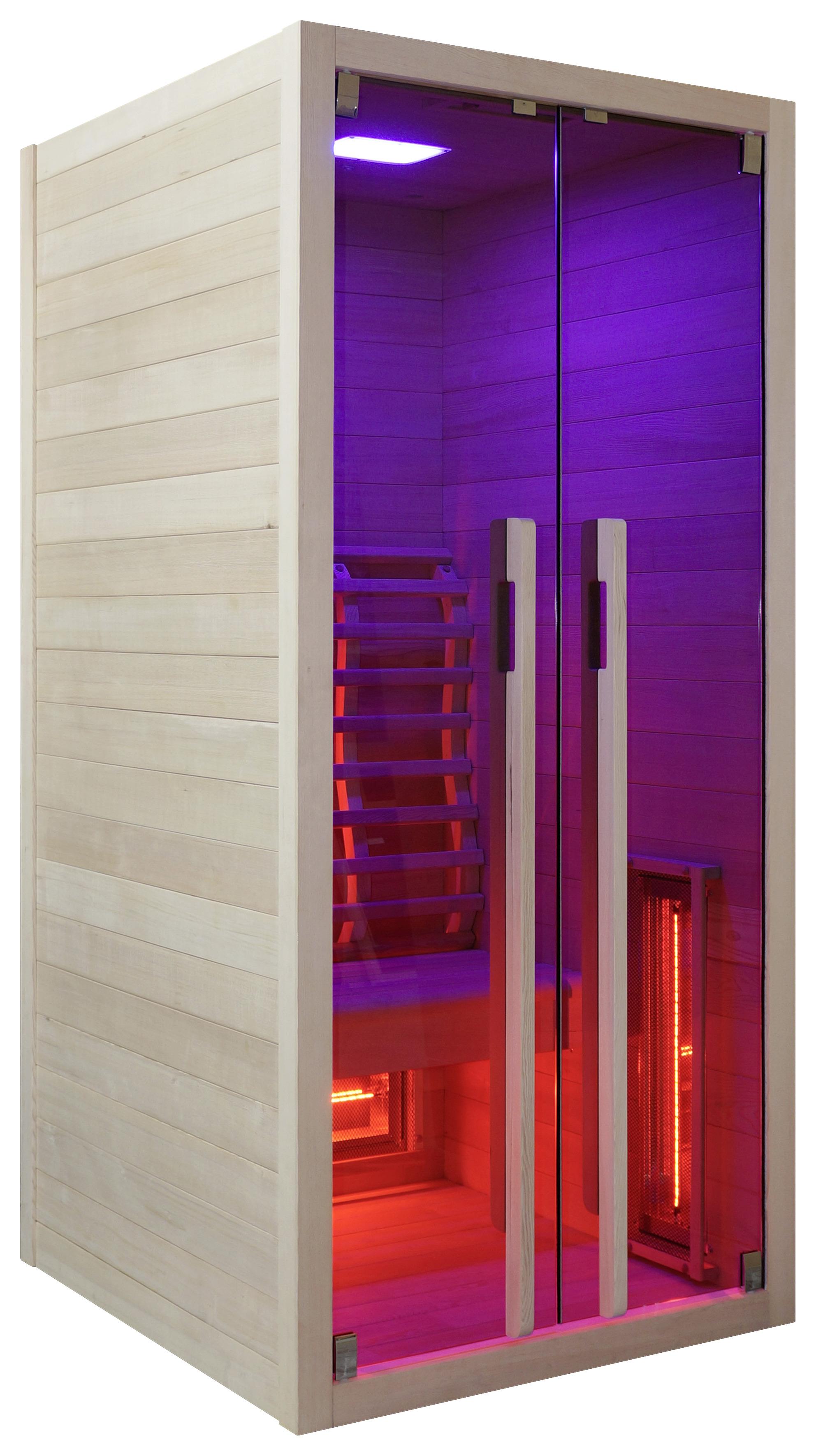 Infrarotkabine 1 Person 90,5x195x100 cm Ruby - Braun, Basics, Holz (90,5/195/100cm) - Sanotechnik