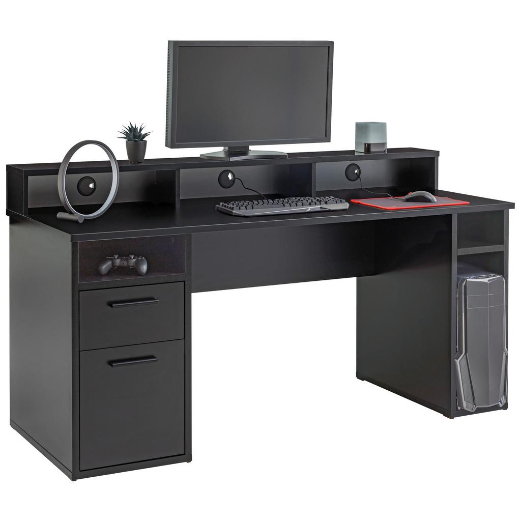 Gamingtisch B 165 cm H 90 cm Schwarz