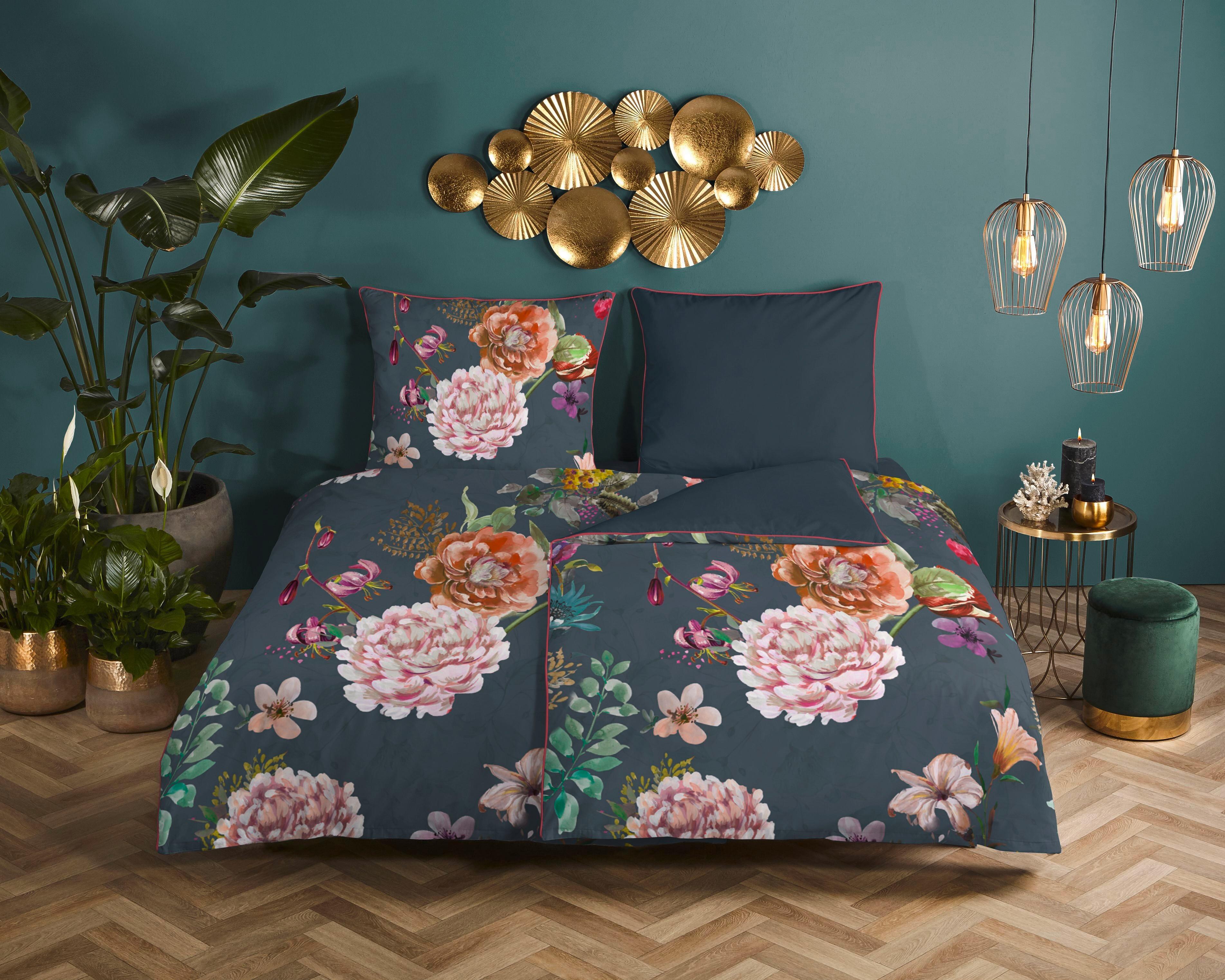 Wendebettwäsche Parma Anthrazit Grau 135x200cm - Anthrazit/Grau, Design, Textil (135/200cm)
