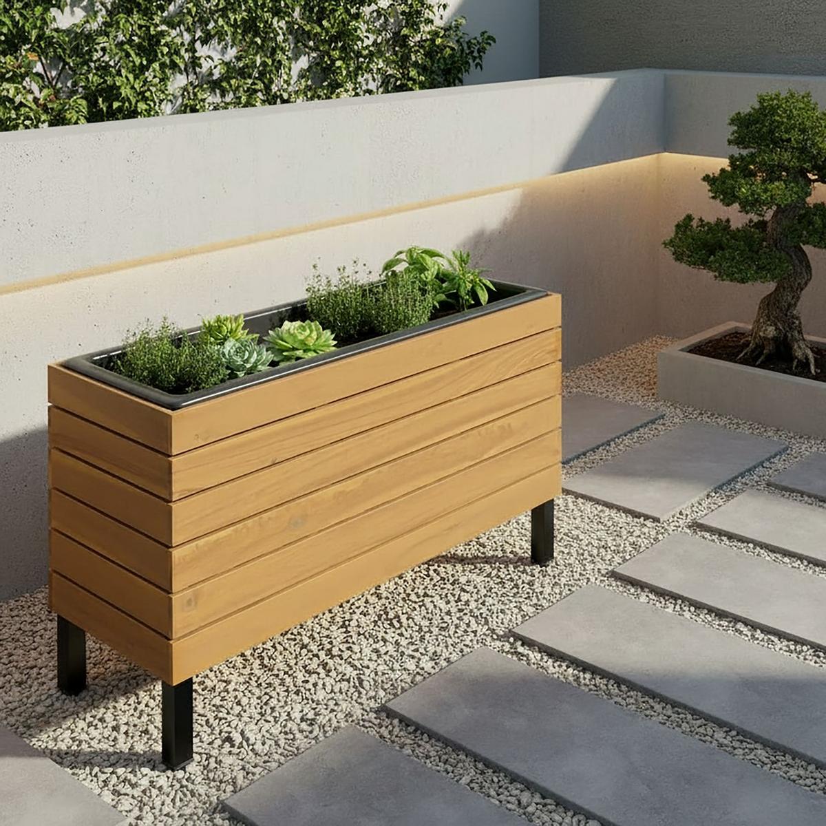 TRUHLÍK NA KVĚTINY MARLO - Moderní (69/41/26cm) - Bessagi Garden