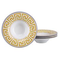 Pastatellerset Athena Keramik, Weiß/Honig - Weiß/Honig, Basics, Keramik (30cm) - Creatable