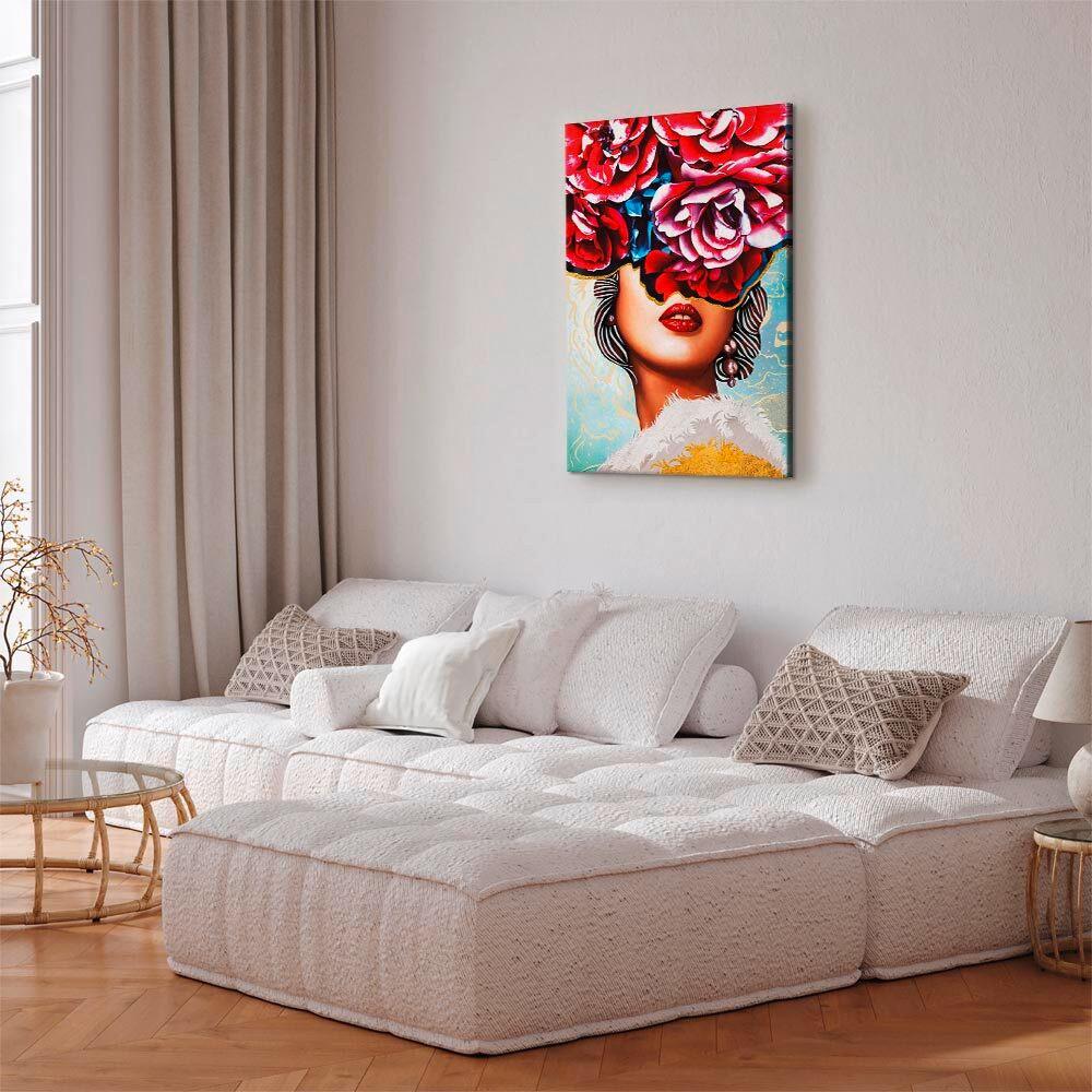 Leinwandbild Rosa Hellblau B: 60 Cm - Rosa/Hellblau, Basics, Holz/Textil (60/90/1.2cm) - artgeist