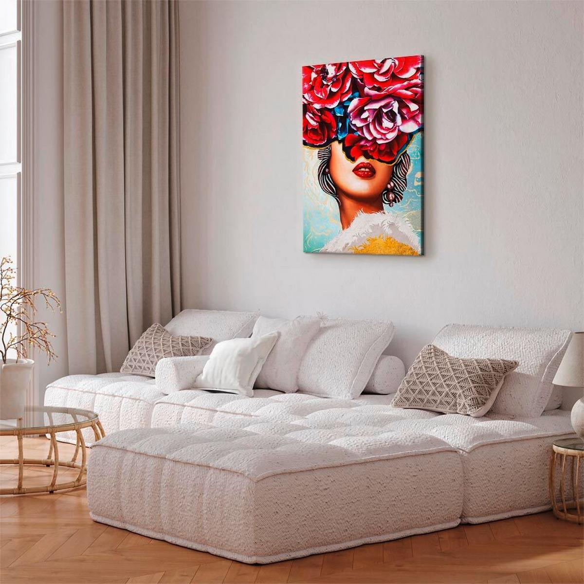Leinwandbild Rosa Hellblau B: 80 Cm - Rosa/Hellblau, Basics, Holz/Textil (80/120/1.2cm) - artgeist