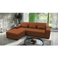 Ecksofa Classic Rostfarben 175x270 cm - Rostfarben/Schwarz, Design, Textil (175/270cm) - MID.YOU
