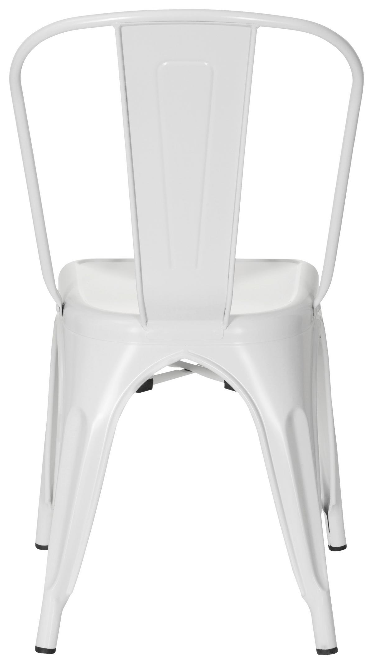 Stuhl Vantaggio Brush Stapelbar Weiß Bis 150 Kg - Weiß, Basics, Metall (44/84/54cm) - MID.YOU