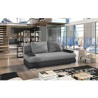 Schlafsofa Milo Grau/schwarz B: 213cm - Chromfarben/Schwarz, Design, Textil (213/95/90cm) - MID.YOU