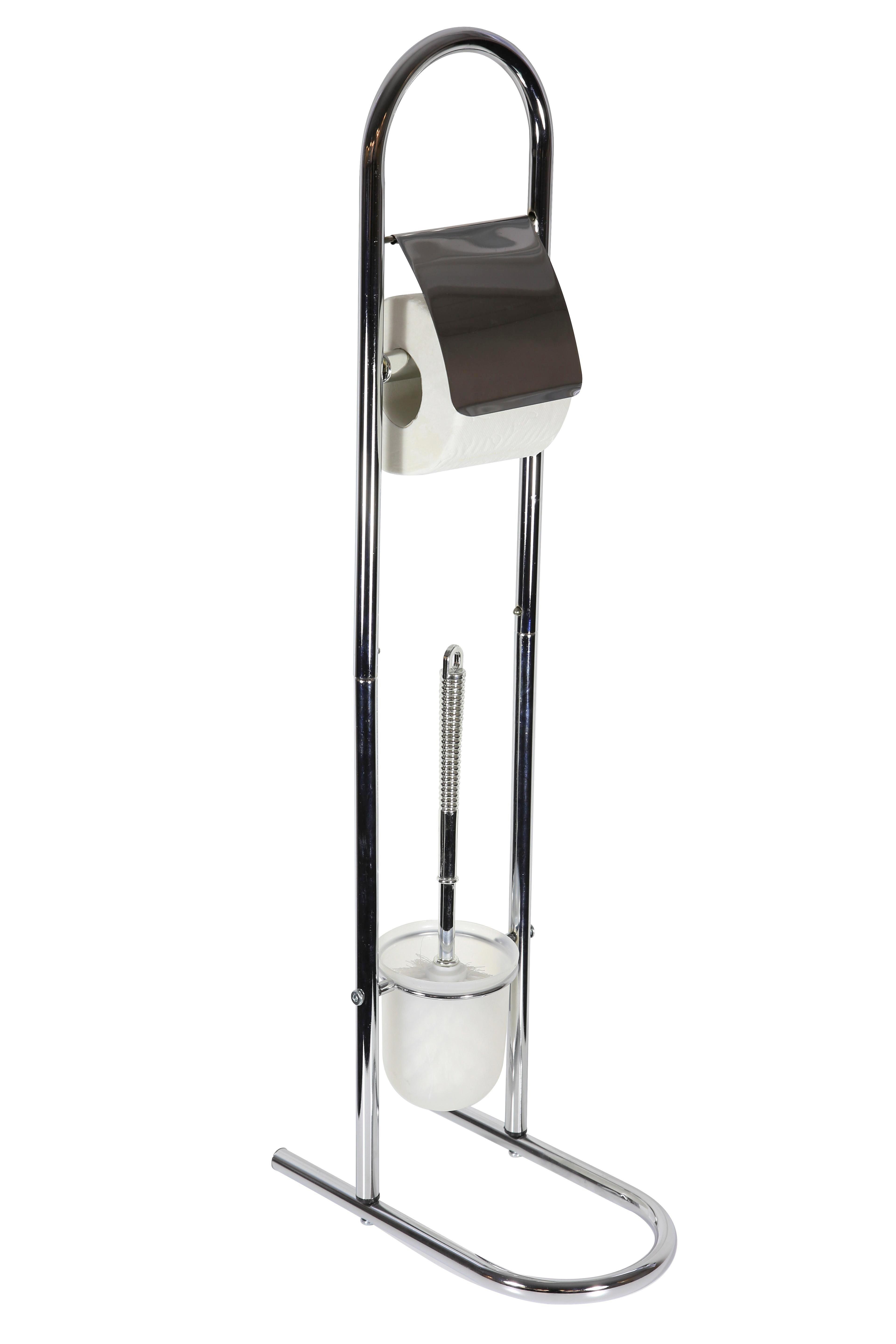 WC-Bürstengarnitur Florenz - Silberfarben, KONVENTIONELL, Metall (30/80/15,5cm) - James Wood