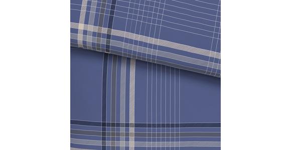 Renforce Bettwäsche 140x200 cm Sanella Jeansblau Karo - Blau, MODERN, Textil (140/200cm) - Luca Bessoni