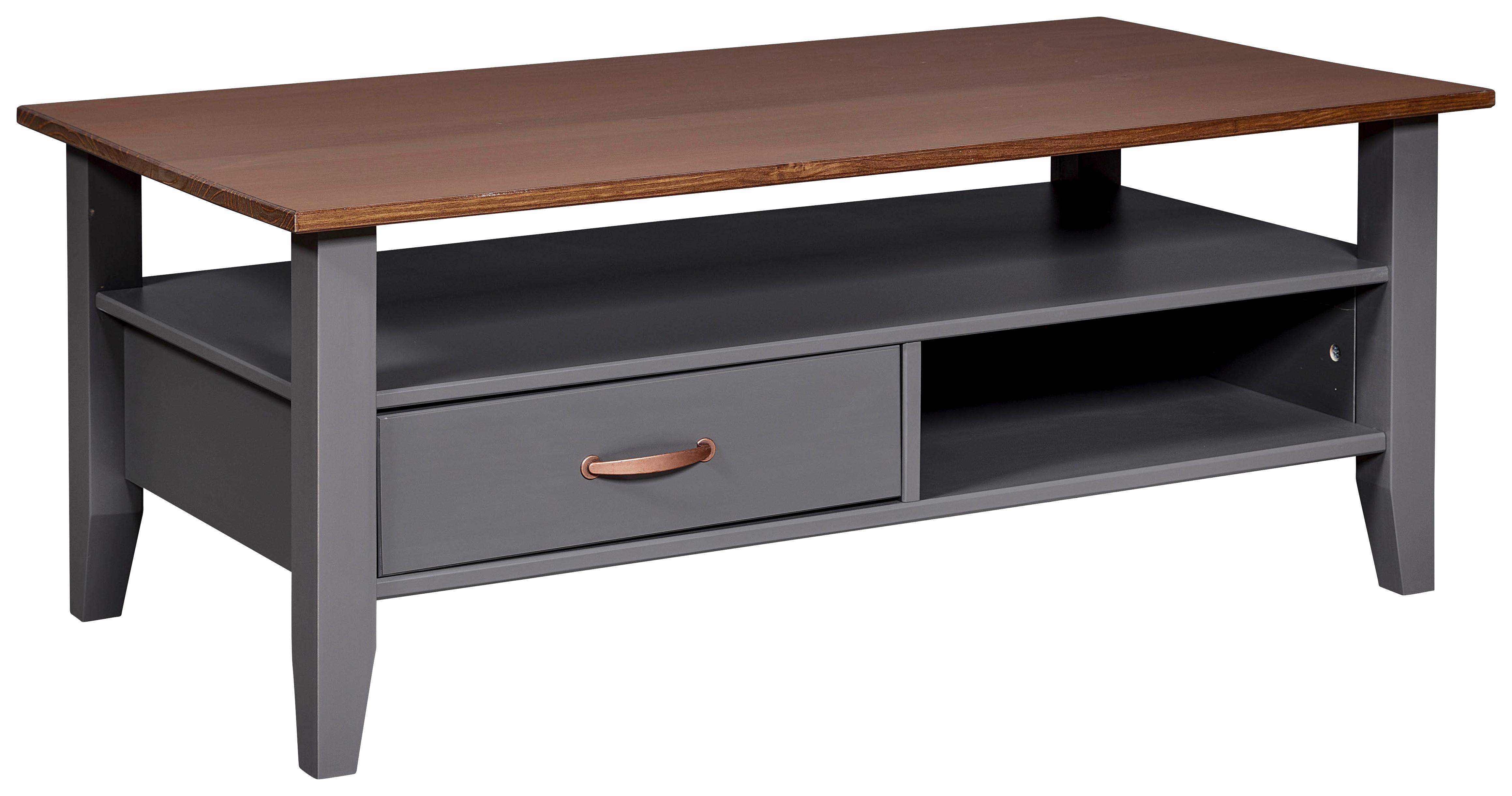 COUCHTISCH LUZERNA - Braun/Grau, Design, Holz (115/60/45cm) - Livetastic
