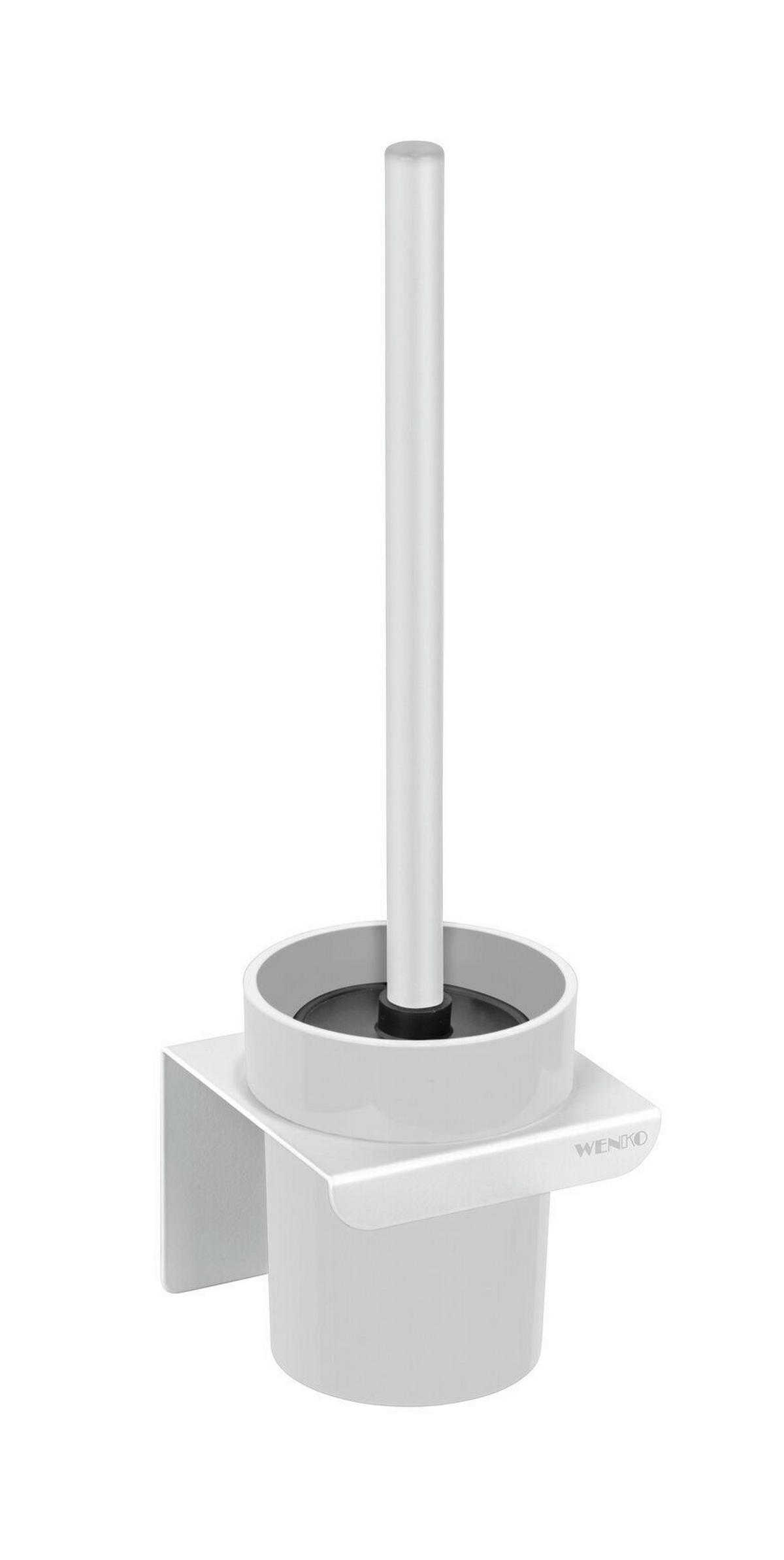 WC SADA - ŠTĚTKA A DRŽÁK TURBO-LOC LIZAN - bílá, Moderní, kov/plast (10,5/30,5/10,5cm) - Mömax