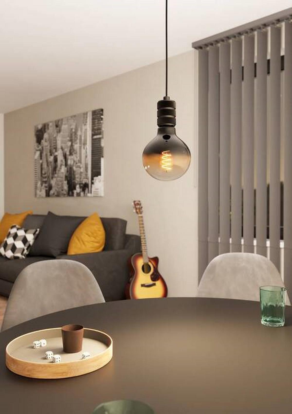 Hängeleuchte 43801*yorth - Schwarz, Basics, Metall (5/150cm) - Eglo