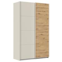 Schwebetürenschrank Feldkirch 136cm Champagner/Eiche Artisan - Champagner/Eiche Artisan, Trend, Holzwerkstoff (136/229/61cm) - Luca Bessoni