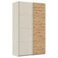 Schwebetürenschrank Feldkirch 136cm Champagner/Eiche Artisan - Champagner/Eiche Artisan, Trend, Holzwerkstoff (136/229/61cm) - Luca Bessoni