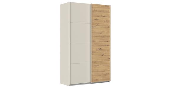 Schwebetürenschrank Feldkirch 136cm Champagner/Eiche Artisan - Champagner/Eiche Artisan, Trend, Holzwerkstoff (136/229/61cm) - Luca Bessoni