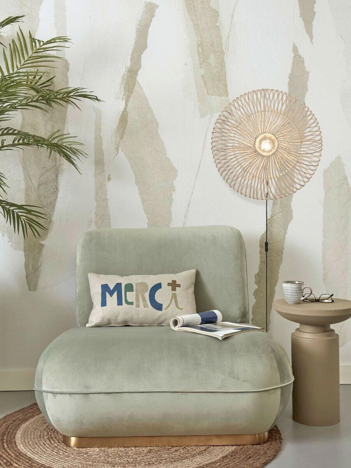 Wandleuchte Zanzibar/W/5514/W - Weiß, Trend, Naturmaterialien (55/14cm) - Good & Mojo