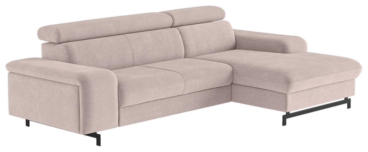 Ecksofa Mit Bettkasten Emma Creme 267x165 Cm - Blau/Creme, Textil (267/165cm) - MID.YOU