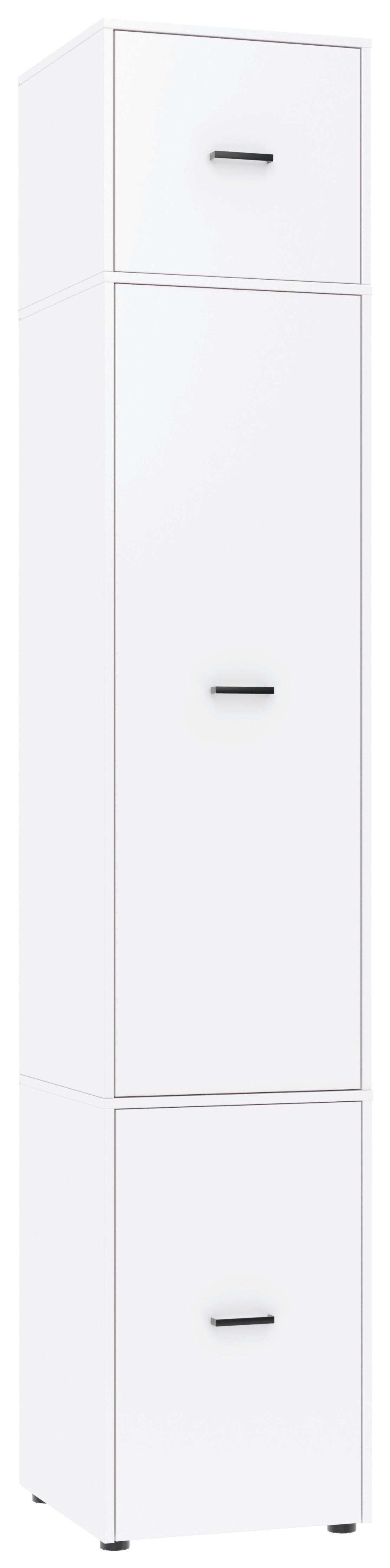 Kleiderschrank Kivo Weiß, B: 45 Cm - Weiß, Basics, Holzwerkstoff (45/239,40/52,1cm)
