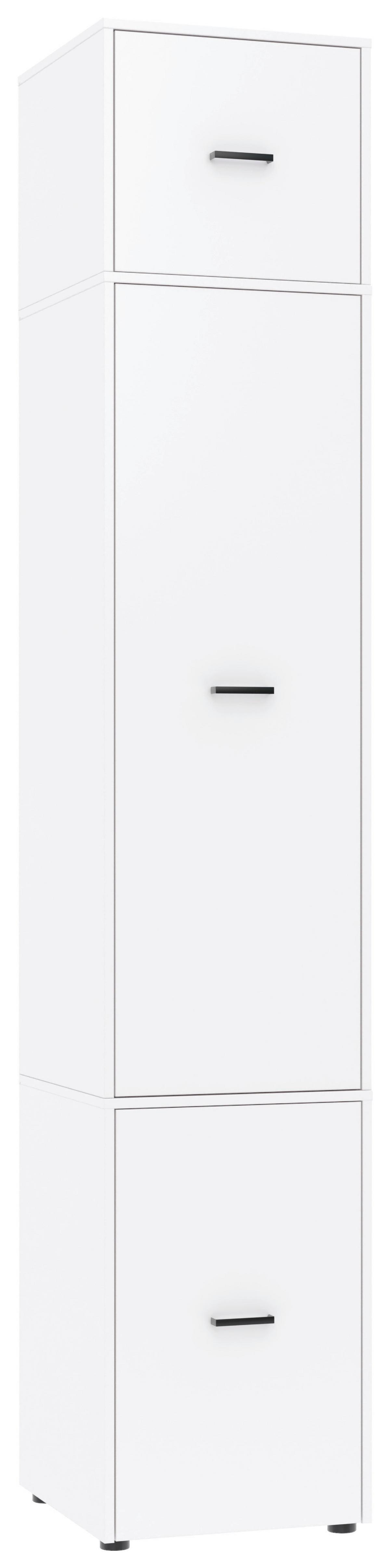 Kleiderschrank Kivo Weiß, B: 45 Cm - Weiß, Basics, Holzwerkstoff (45/239,40/52,1cm)