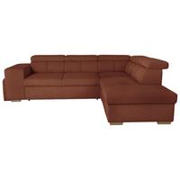 Ecksofa Sirius L terracotta, 267x218cm - Eichefarben/Terracotta, KONVENTIONELL, Holz/Holzwerkstoff (267/218cm)
