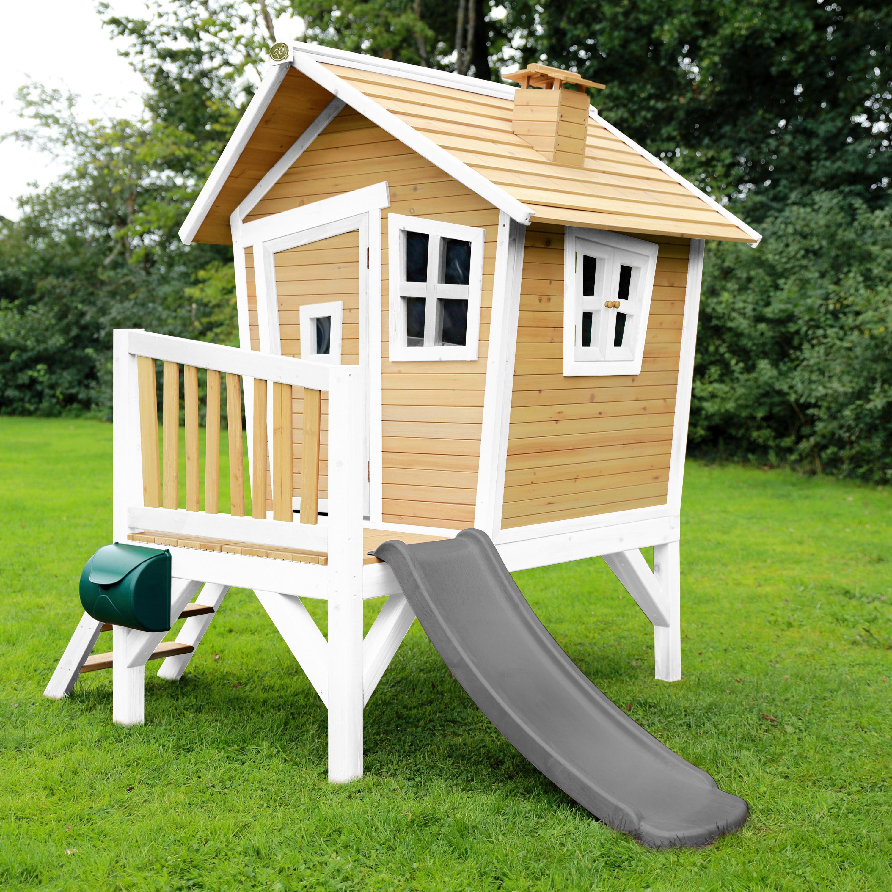 Spielhaus A030.045.81 - Braun/Weiß, KONVENTIONELL, Holz/Kunststoff (264/203/177cm) - Ambia Garden