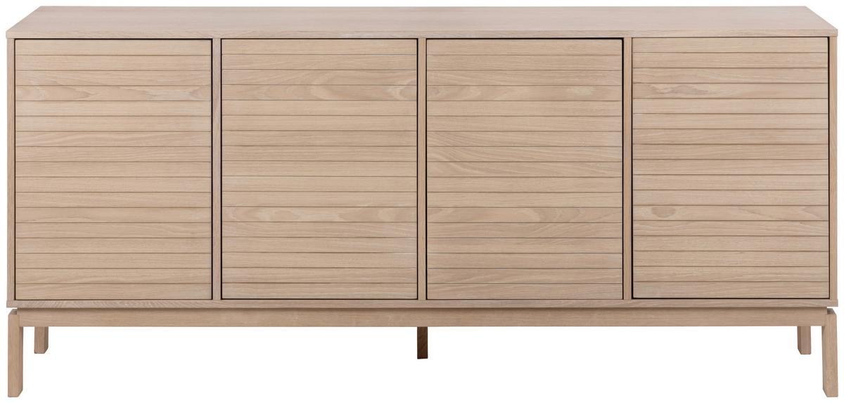 Široká komoda LINLEY dyha - biela/farba duba, Design, drevo/kompozitné drevo (180/80/40cm) - Livetastic