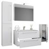 Badezimmer Badinos 5-Teilig Weiß B: 80 cm - Weiß, MODERN, Keramik/Holzwerkstoff (147cm) - MID.YOU