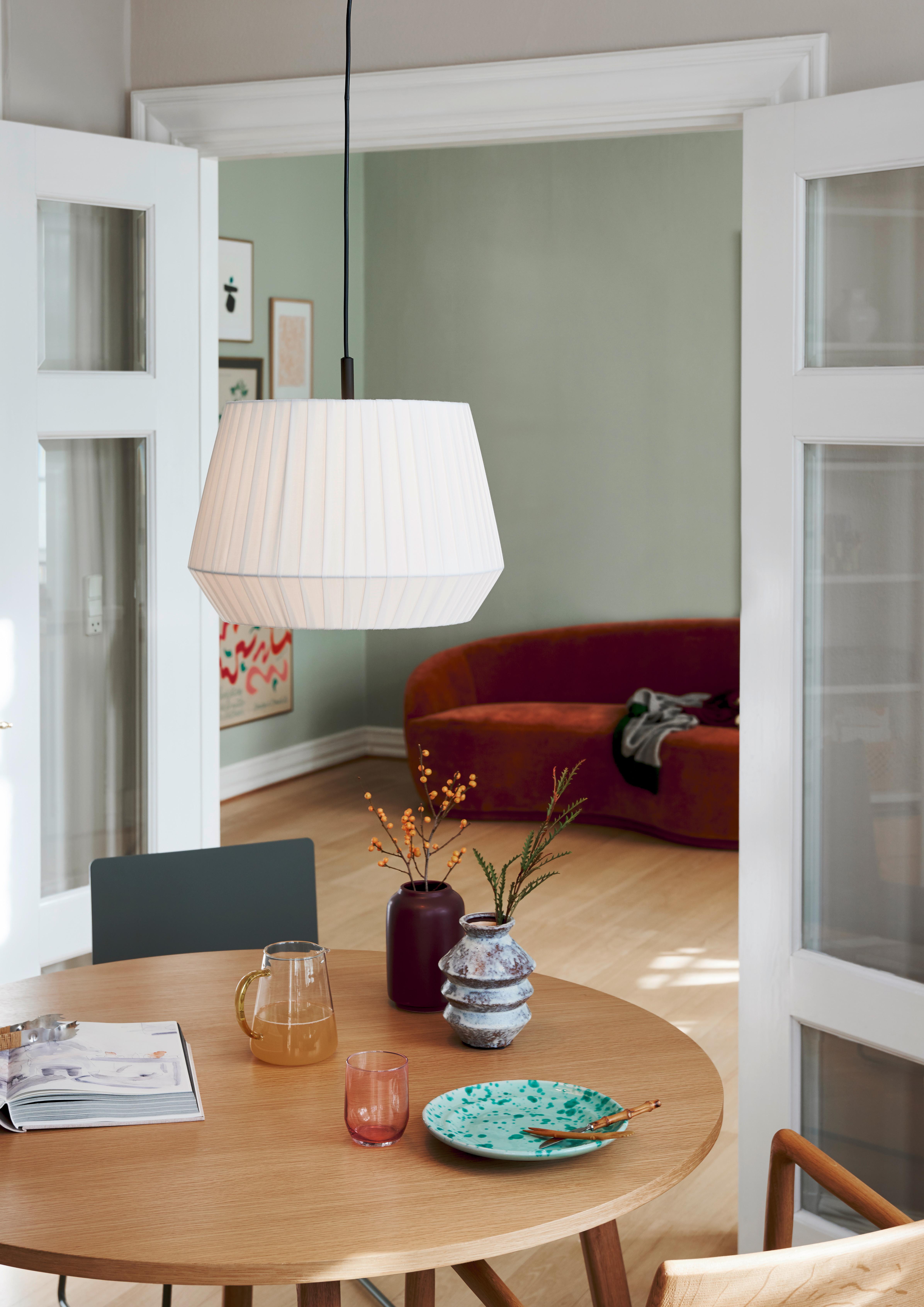 Hängeleuchte Dicte Pela Weiß D: 40 cm - Weiß, Design, Textil (40/33,7cm) - Nordlux
