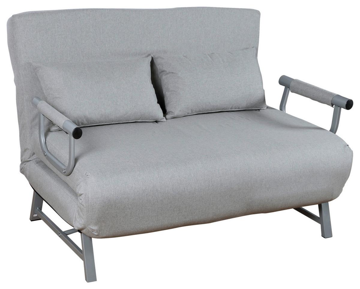 Schlafsofa Kolino Ii Grau B: 127 Cm - Grau, MODERN, Textil/Metall (127/95/78cm) - MID.YOU