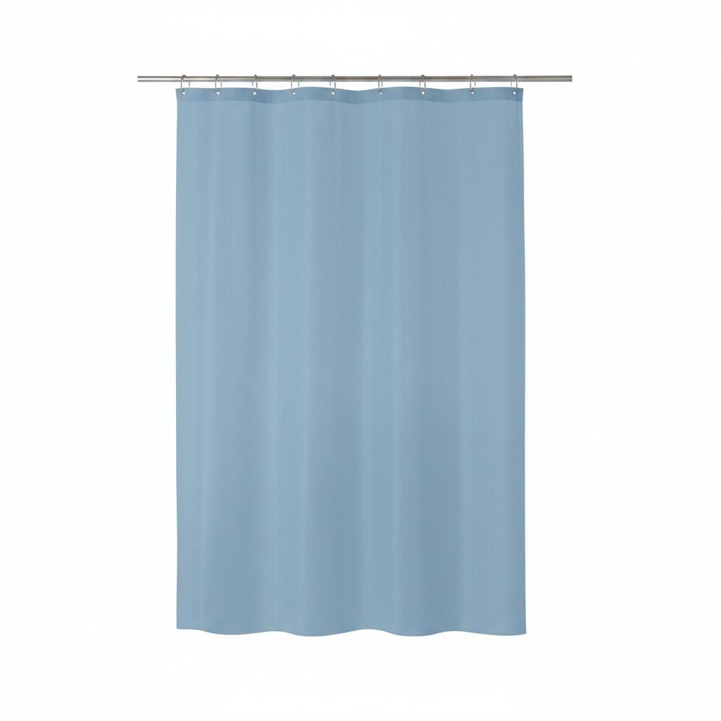 Duschvorhang in Blau Kunststoff