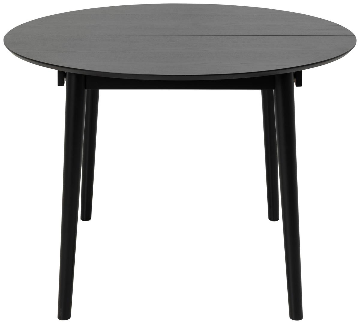 Rozkládací tůl MONTREUX dyha, černá, 115-154/75cm - černá, Trend, dřevo/kompozitní dřevo (115-154/75cm) - MID.YOU