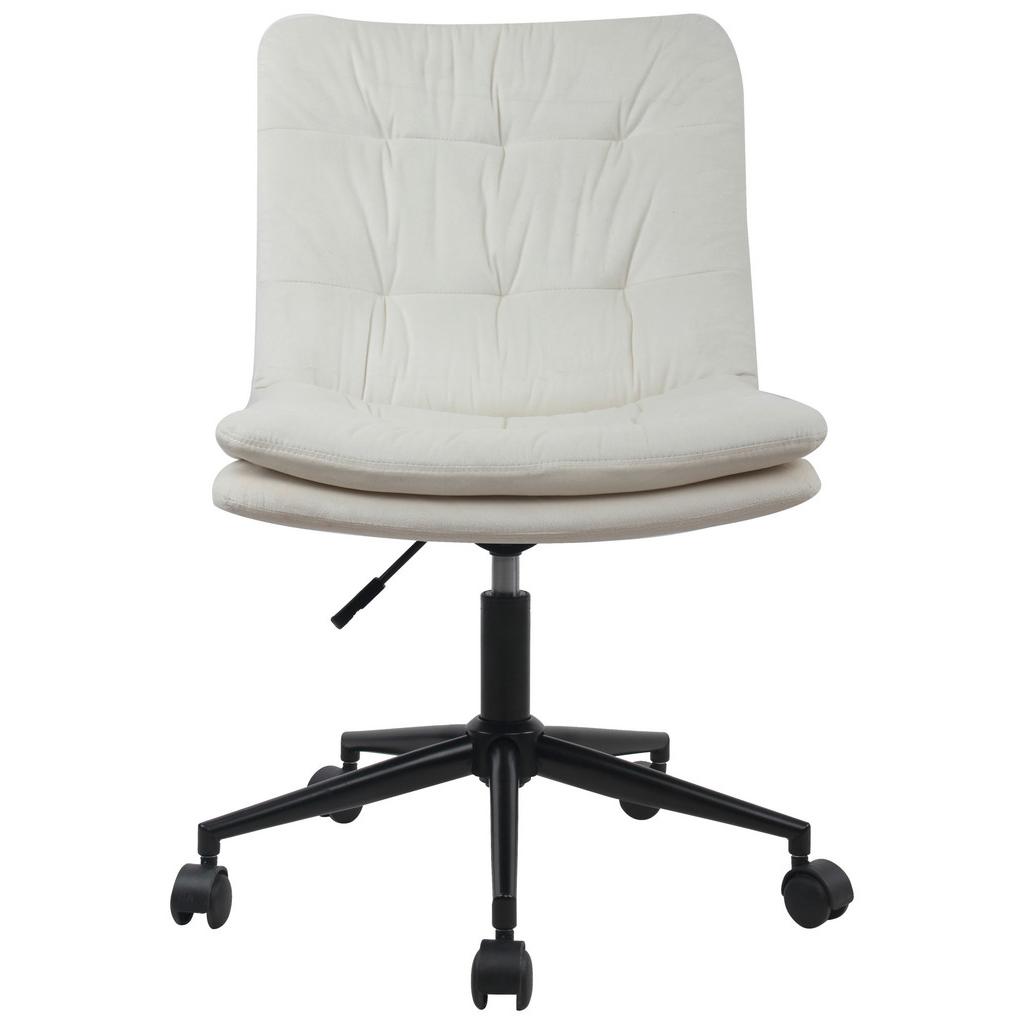 Drehstuhl Elegance Mit Armstützen Samt Creme