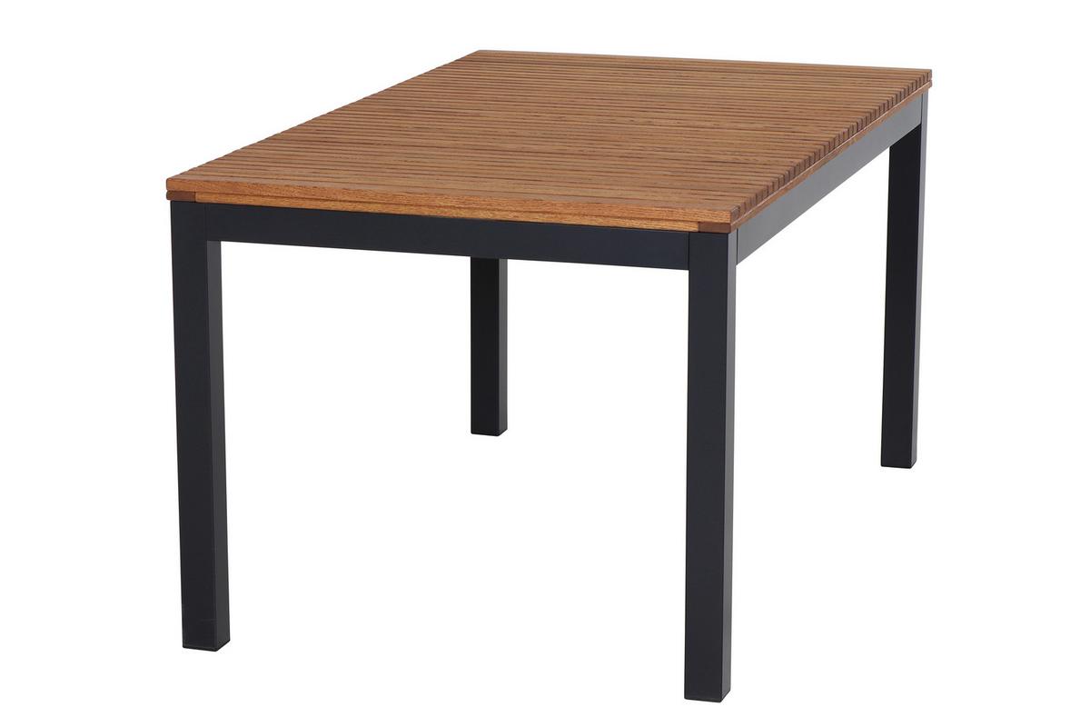 Gartentisch Robinienholz /metall L 160 Cm - Anthrazit/Robinienfarben, KONVENTIONELL, Holz/Metall (160/90/76cm) - Siena Garden