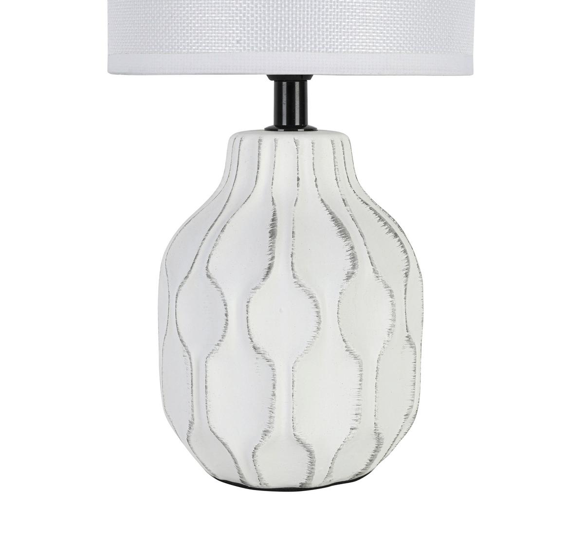 STOLNÍ LAMPA NIMO - bílá/černá, Konvenční, kov/textil (16/30cm) - Mömax