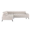 Ecksofa Volf Links New Weiß, S: 203x261 cm - Schwarz/Weiß, Trend, Kunststoff/Textil (203/261cm)