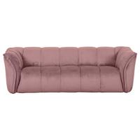 Bigsofa Sabea B: 220 cm Rosa Plüsch - Schwarz/Rosa, KONVENTIONELL, Textil (220/67/106cm) - MID.YOU