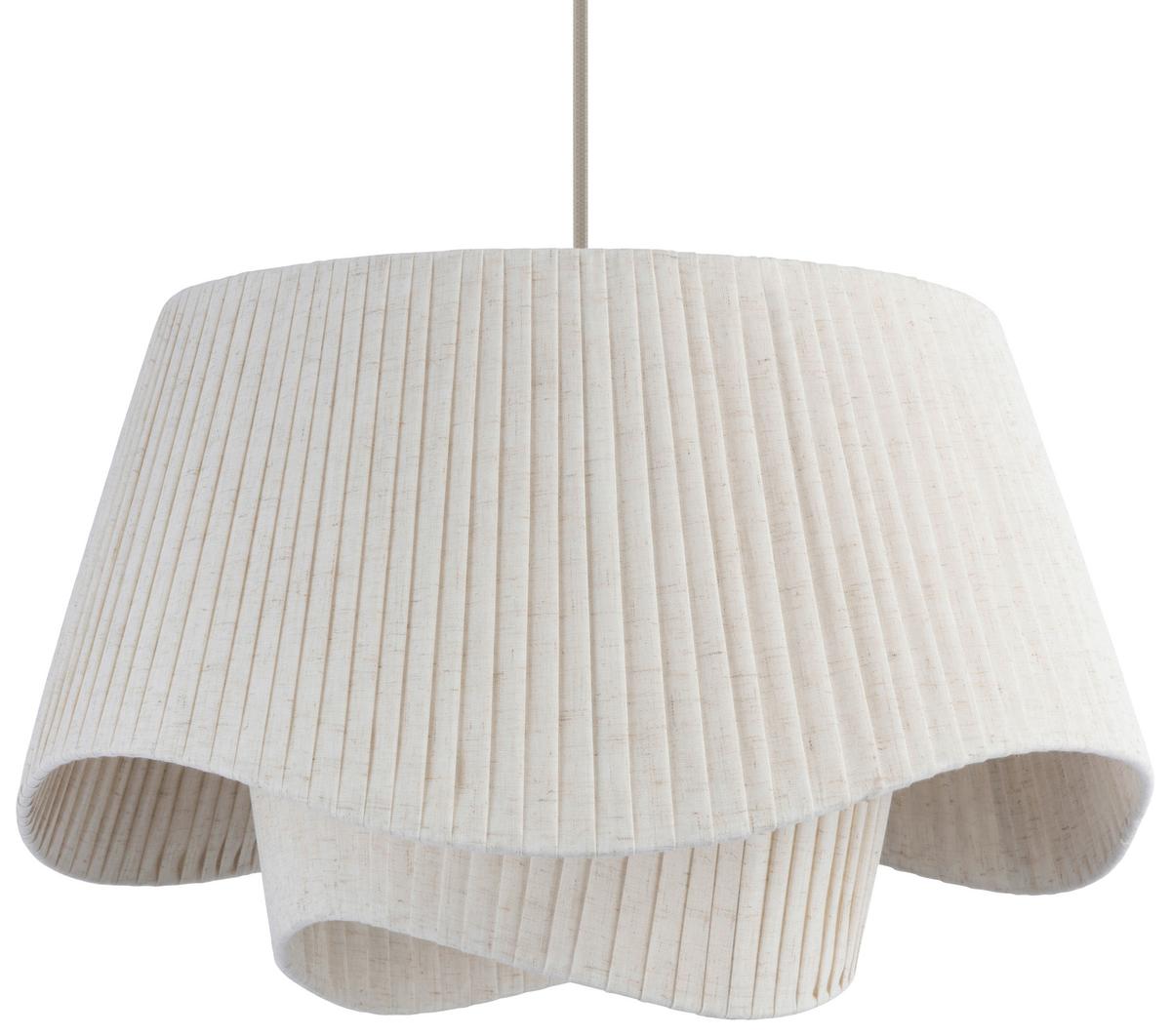 ZÁVESNÉ SVIETIDLO GABRIELE - béžová, Modern, kov/textil (50/50/120cm) - Mömax
