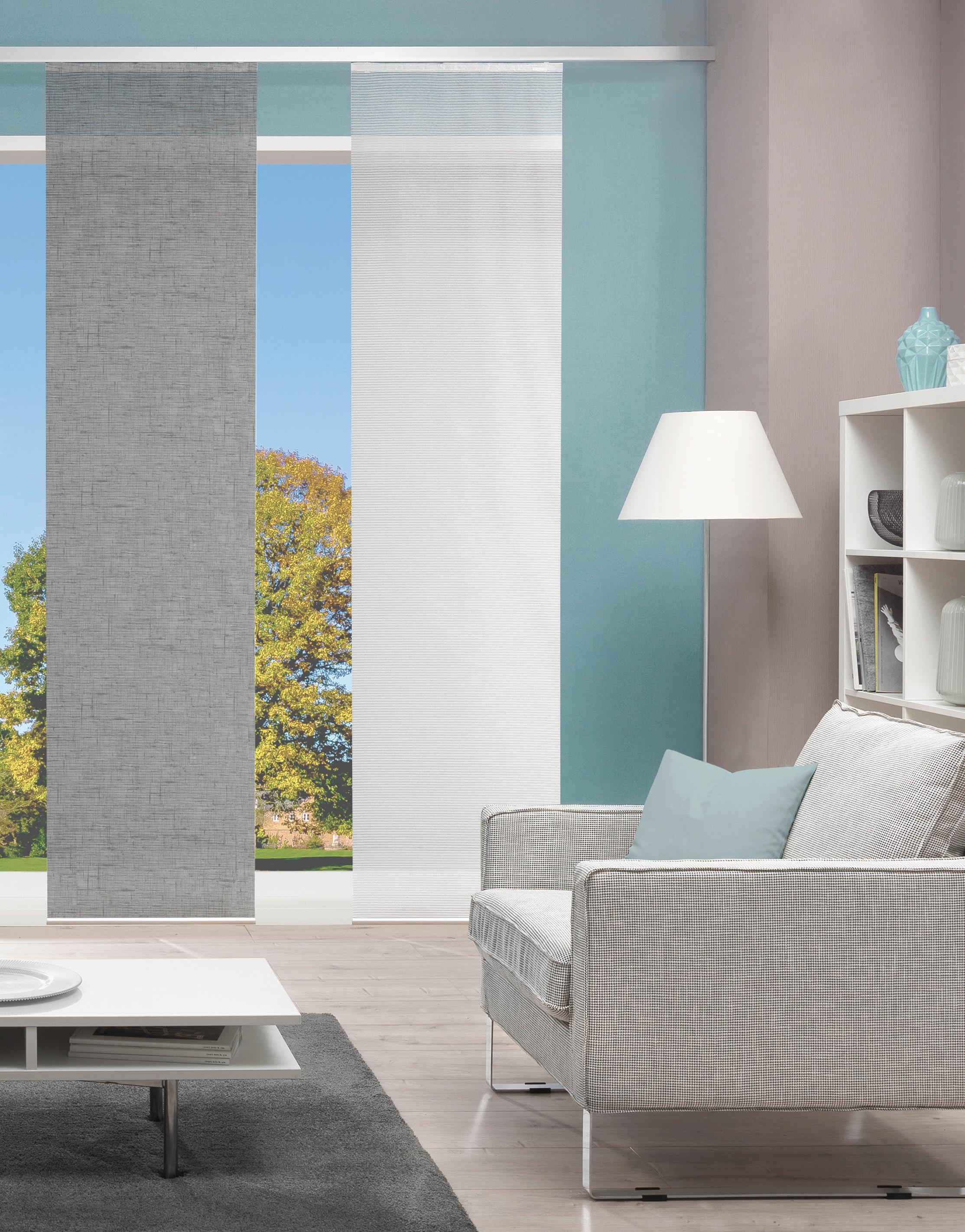 Flächenvorhang Pive - Grau, Basics, Textil (60/260cm)