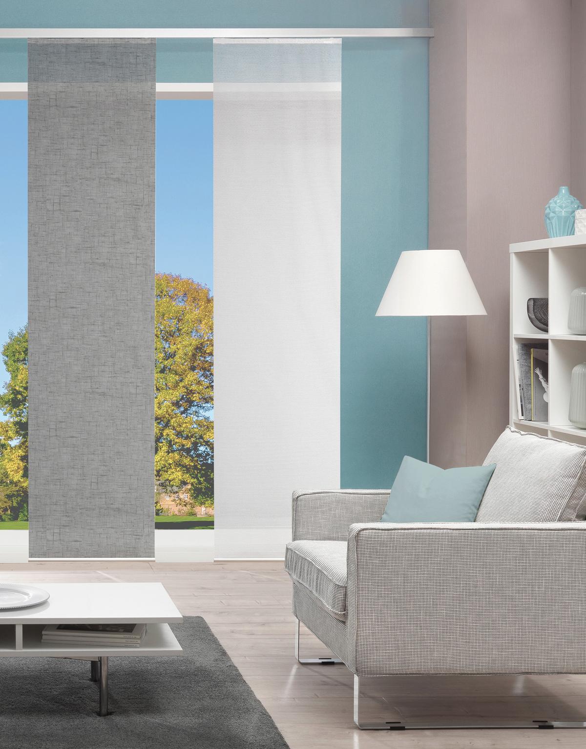 Flächenvorhang Pive - Grau, Basics, Textil (60/260cm)