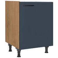 Spülenunterschrank Easytouch - Blau/Eichefarben, MODERN, Holzwerkstoff (60/57/56cm) - Nobilia