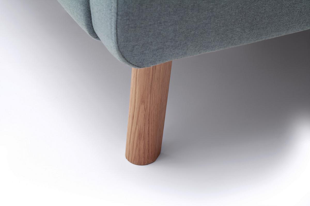 Polsterbett Mattis 140x200cm Blau, inkl. Bettkasten - Blau/Eichefarben, Design, Holz/Textil (140/200cm) - Livetastic