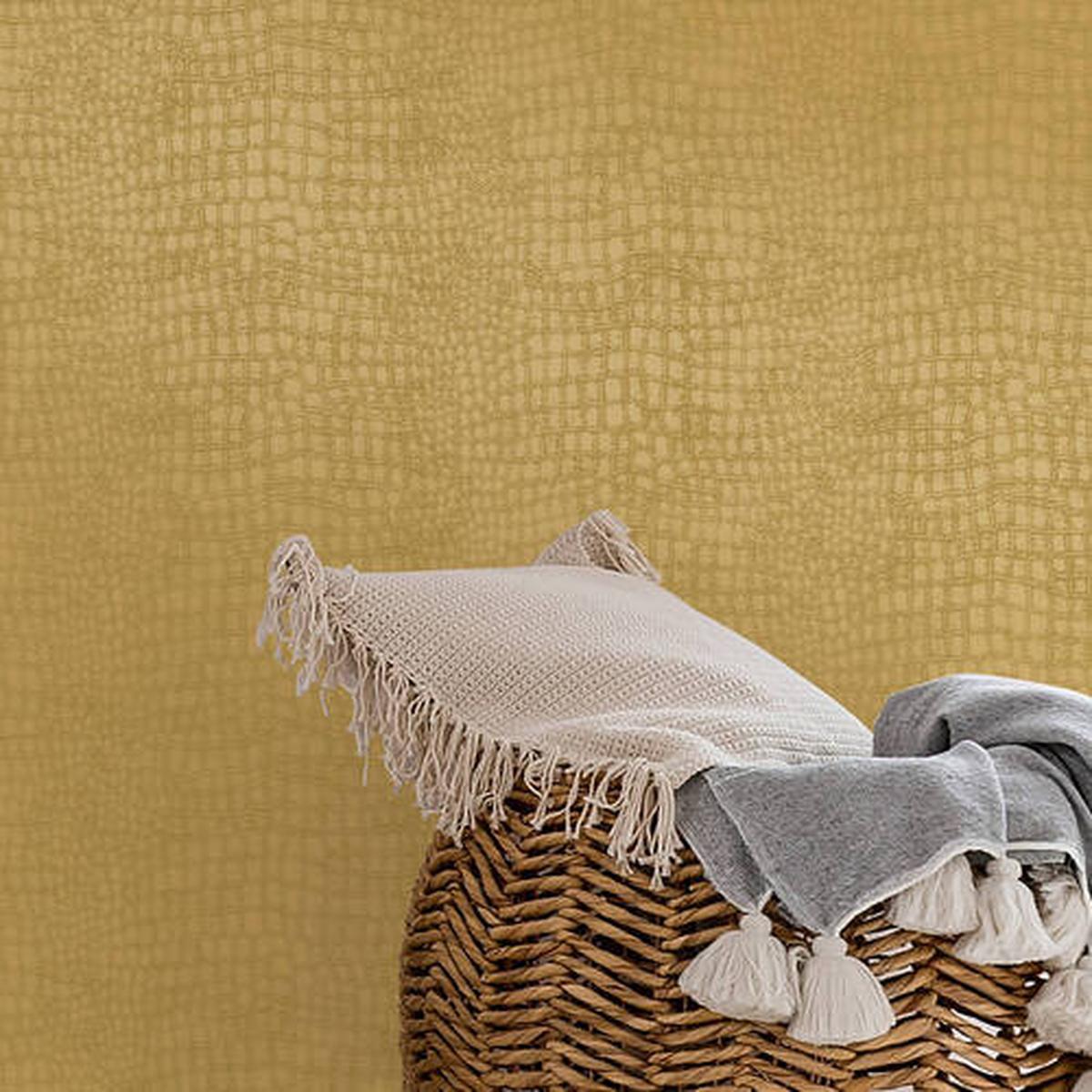 Vliestapete Goldfarben, 52x1000 cm - Goldfarben, Basics, Papier/Kunststoff (52/1000cm)