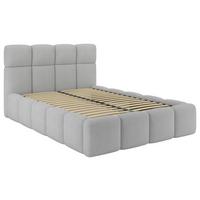 Polsterbett Cloudy Silberfarben, Lf: 140x200 Cm - Silberfarben/Grau, Trend, Holz/Holzwerkstoff (140/200cm) - Luca Bessoni